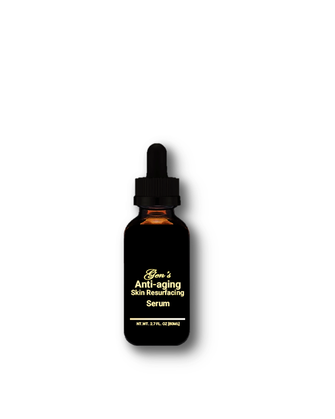 A Bottle of GEN's Anti-Aging Serum for Radiant Skin | Best Anti-aging Serum for Mature Skin | Collagen-boosting & Firming Lala Serum | Serum for Hyperpigmentation and Age Spots | 2.7 Fl. Oz on a white background
