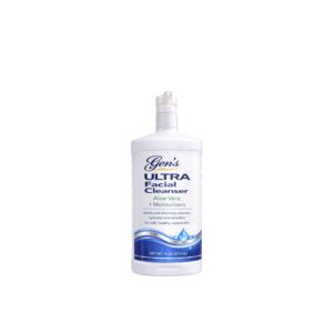 A bottle of GEN Ultra Aloe Facial Cleanser on a white background