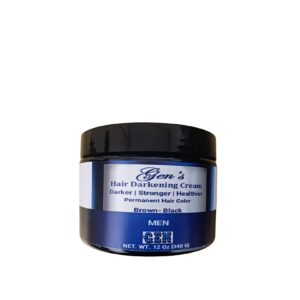 GEN Skin Brown Black Hair Darkening Cream Men, Natural Hair Dye, Organic Hair Color, Henna Hair Dye, Natural Hair Color, Non Toxic Hair Dye, Hair Color Cream