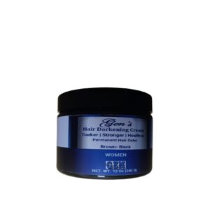GEN Skin Hair Darkening Cream, Brown-Black Organic Hair Dye, Natural Hair Dye, Hair Color Cream, Henna Hair Dye, Natural Hair Color, Creme of Nature Hair Dye