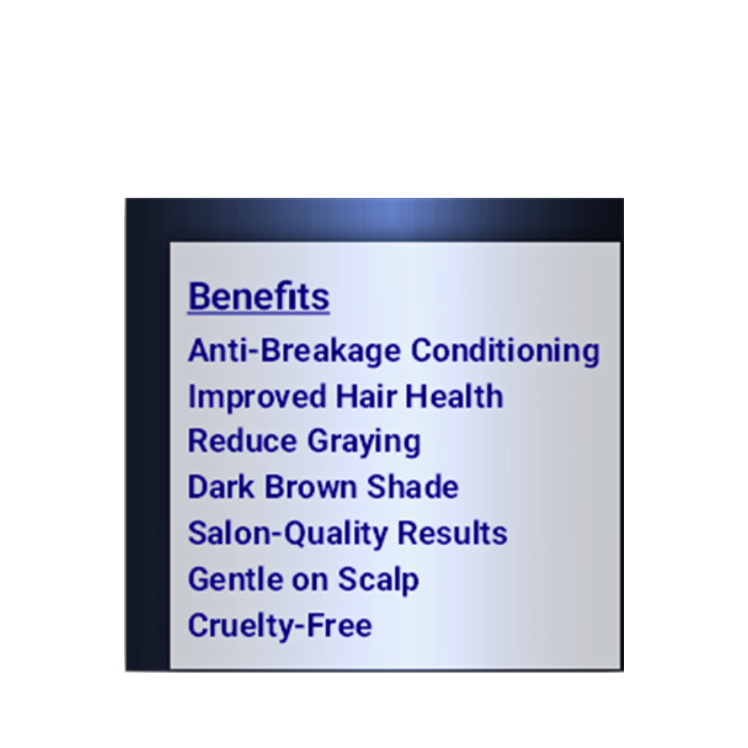 Benefits of GEN's Organic Dark Brown Hair Darkening Cream for Men | Dark brown hair darkening cream for men with natural ingredients | Permanent Dark Brown Hair Darkening Cream | 340G on a white background
