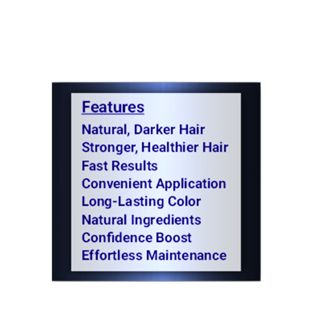Key Features of GEN's Organic Dark Brown Hair Darkening Cream for Men | Dark brown hair darkening cream for men with natural ingredients | Permanent Dark Brown Hair Darkening Cream | 340G on a white background