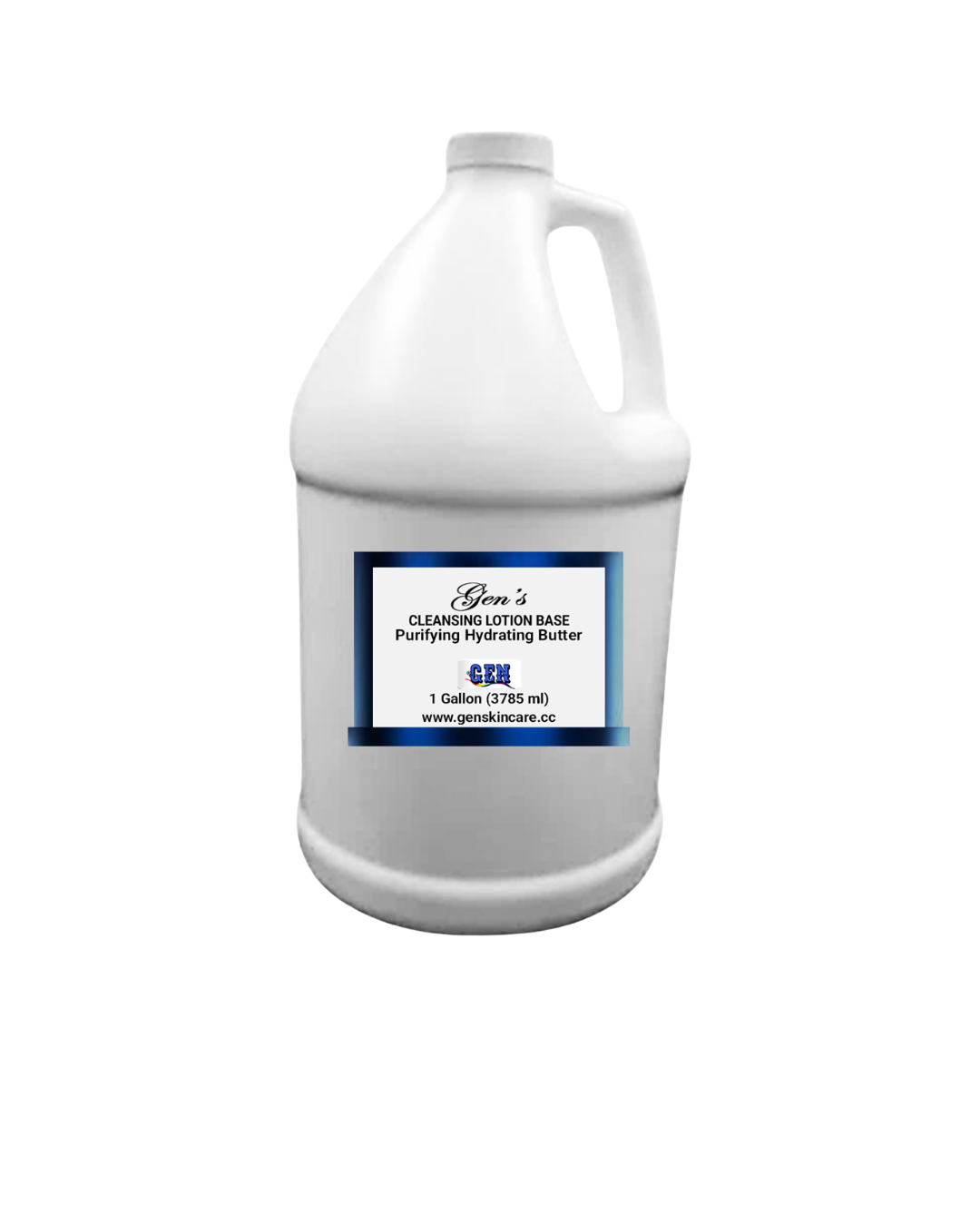 A one gallon of GEN Cleansing Cream & Lotion Base | DIY Skincare Products | Best cleansing cream base for DIY skincare | DIY skincare recipe using cleansing cream & lotion base on a white background