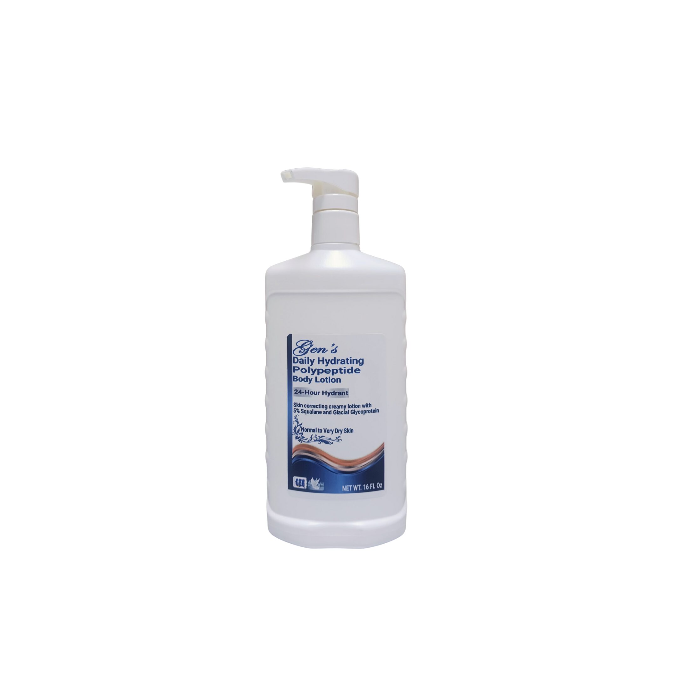 A Bottle of GEN Skin GEN Hydrating Moisturizer for Dry Skin | moisturizer for dehydrated skin | best body lotion for dry skin | korean skincare | hydrating body lotion | skincare on a white background