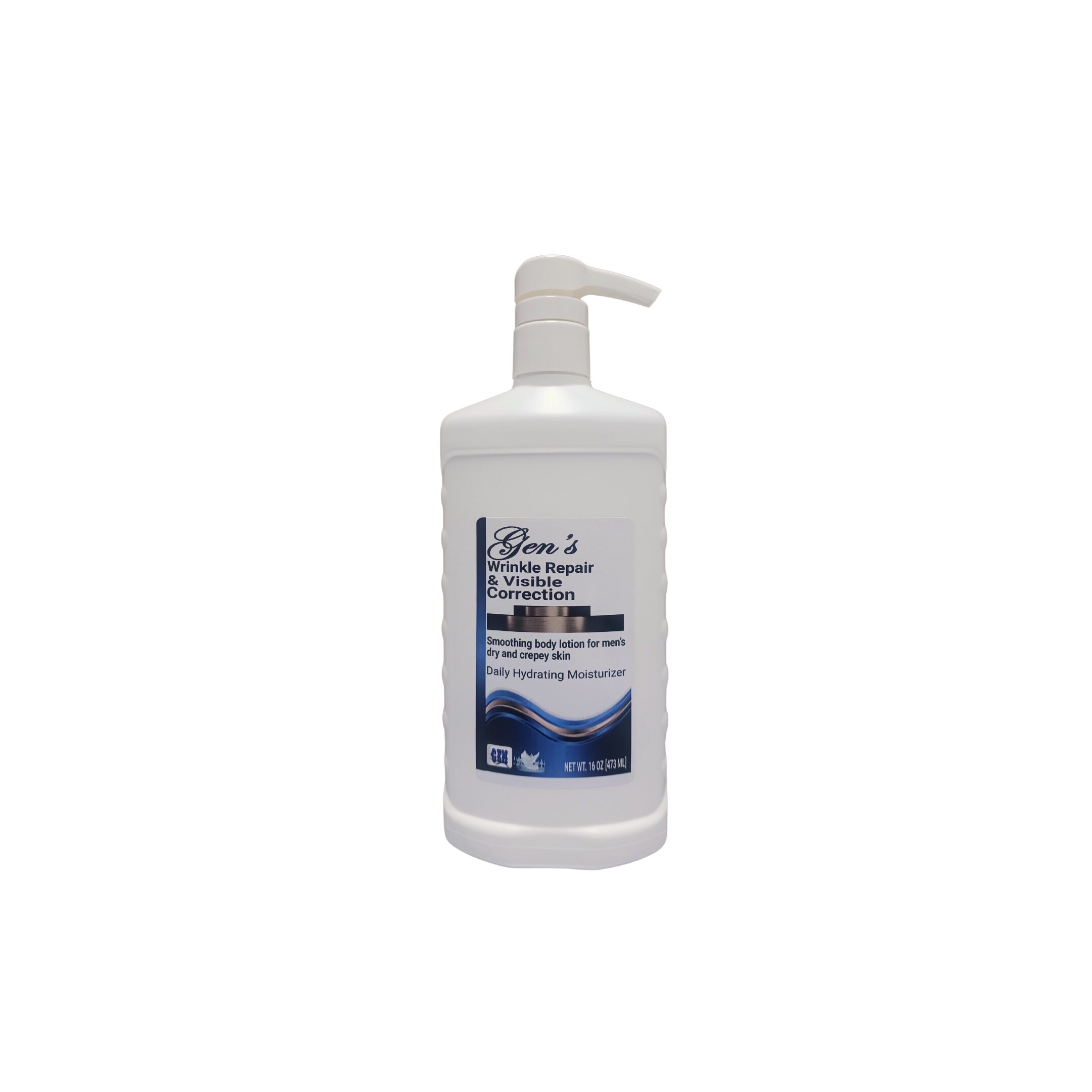 A bottle of GEN Body Lotion for Men, The Bodyguard, on a white background