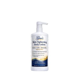 A bottle of GEN Skin Tightening Body Lotion – Visible Firm & Smooth 16 Oz on a white background
