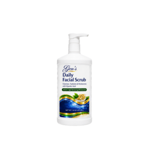 A Bottle of GEN's Advanced Facial Scrub with Glycolic Acid for Clear Skin