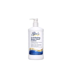 A bottle of GEN Salicylic Acid Body Lotion for Smooth Radiant Skin | 16 Fl. Oz on a white background