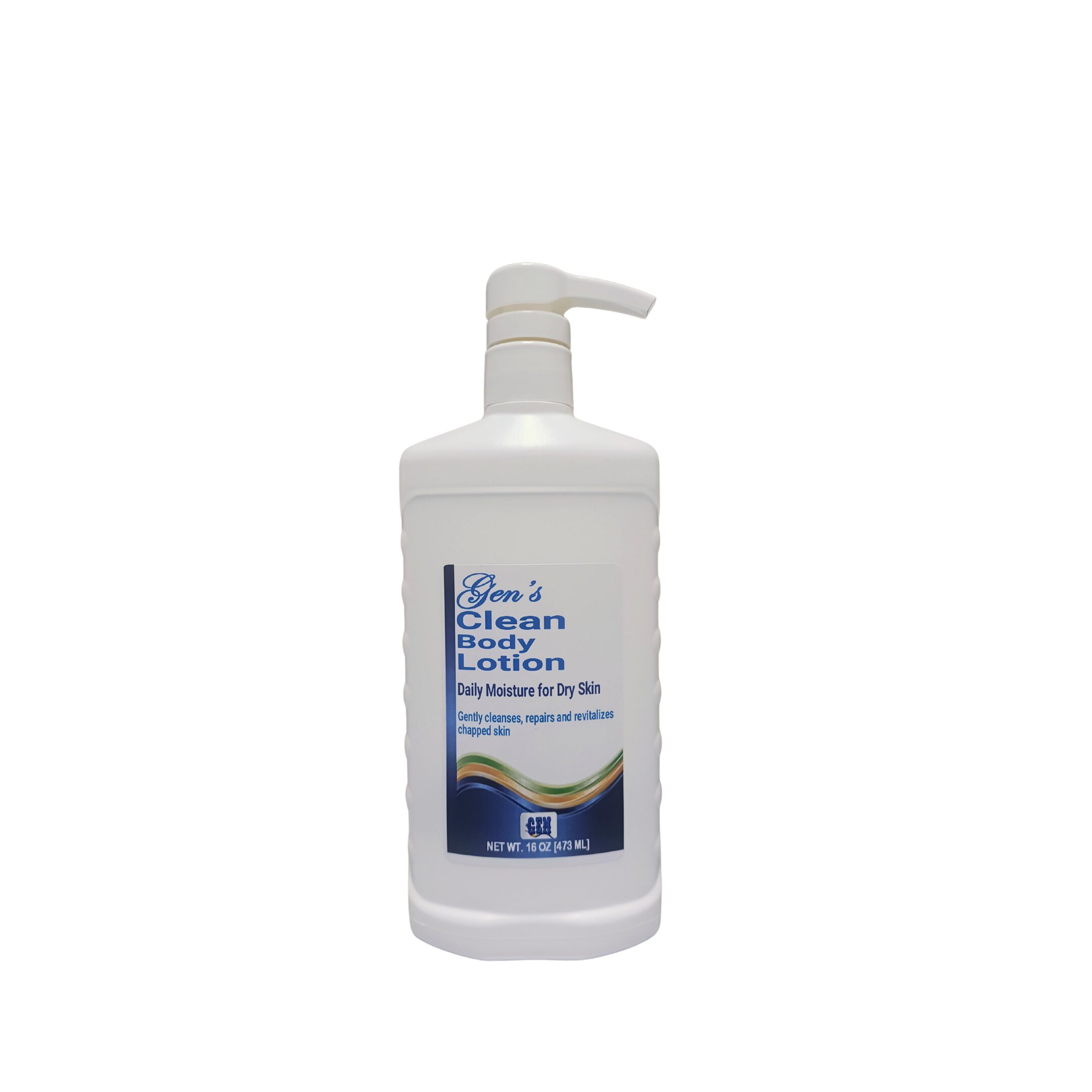 A bottle of GEN Clean Body Lotion | best natural body lotion | best natural lotion | natural body moisturizer | body lotion clean | best natural moisturizer body | gen skin on a white background