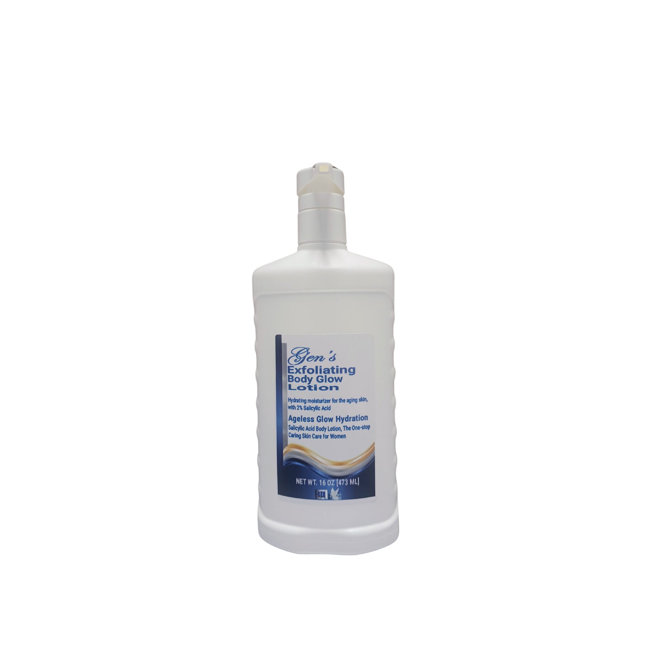 A bottle of GEN best Skin Moisturizer for Dry Skin | | best lotion for aging skin | best moisturizer for dry skin | salicylic acid spot treatment | best skin care products | 16 Fl. Oz on a white background