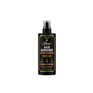 A bottle of GEN Natural Dark Brown Hair Dye Lotion, 8 Ounce, on a white background