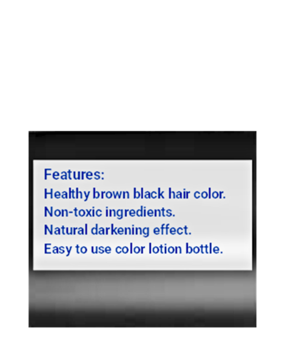 Features of GEN's Natural hair color lotion, brown black