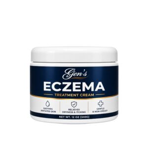 A Jar of GEN's Eczema Treatment Cream, 340 G | Extra Relief on a white background