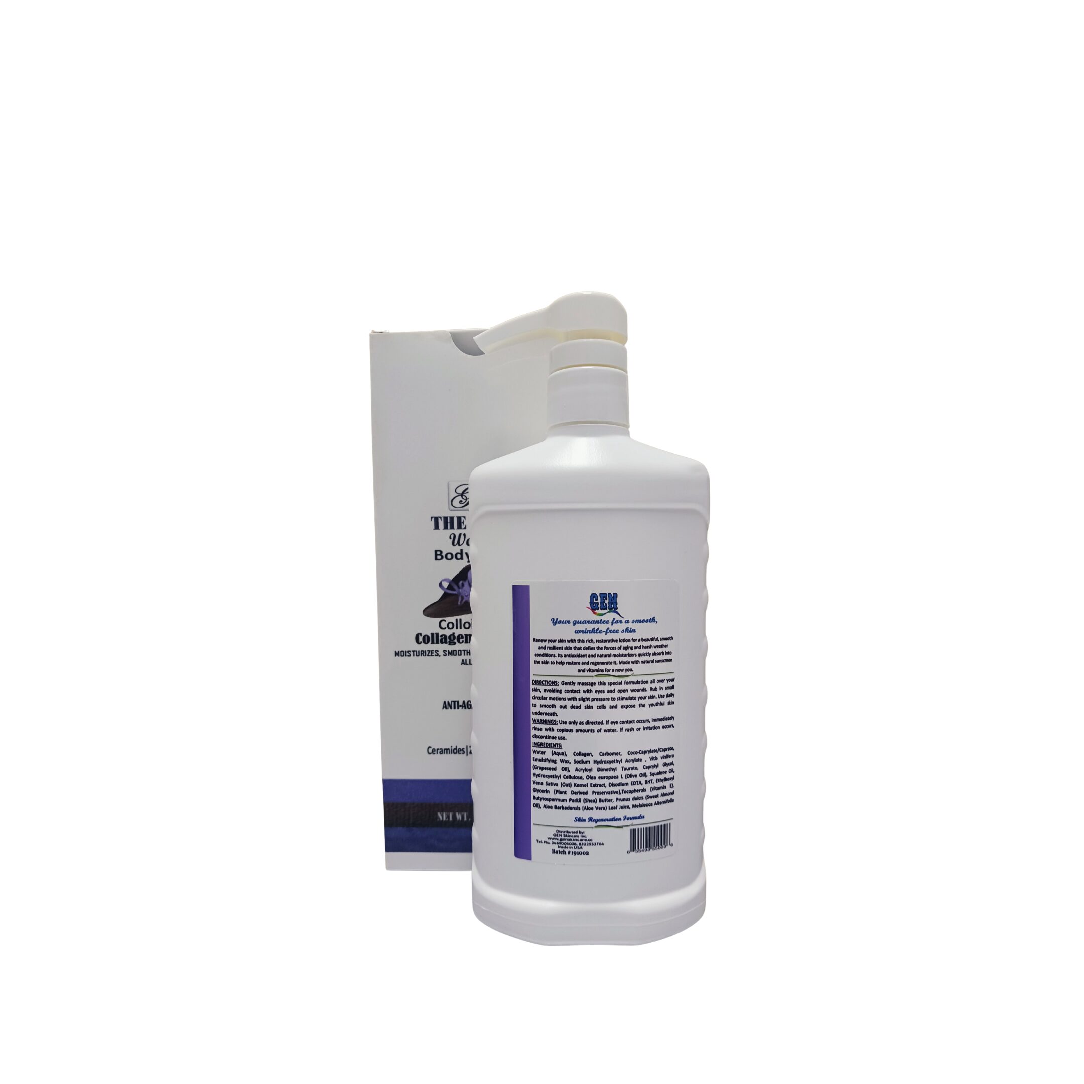 GEN Collagen Body Lotion | body lotion containing collagen | lavender collagen body lotion | collagen body lotion with retinol and hyaluronic acid | skincare