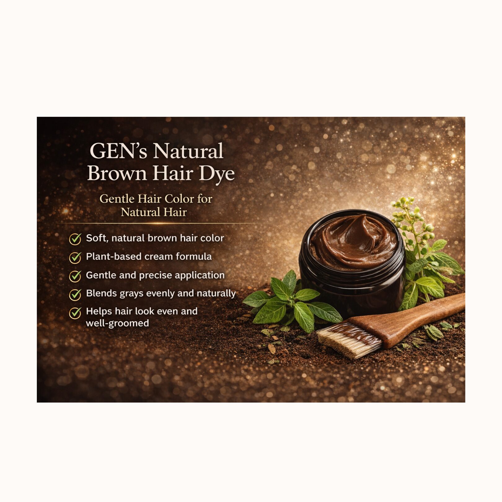 GEN Skin Natural Brown Hair Dye, Gentle Hair Color for Natural Hair - Image 2