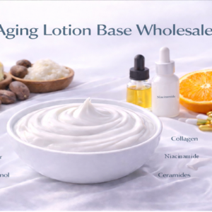 GEN Skin Anti-aging Lotion Base, Cream Base on a white ingredient background