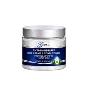 GEN Skin Anti-Dandruff Hair Cream and Conditioner, 12 Ounces on a white background