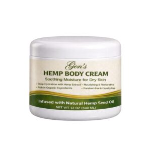 GEN Hemp Body Cream for Dry Skin on a white background